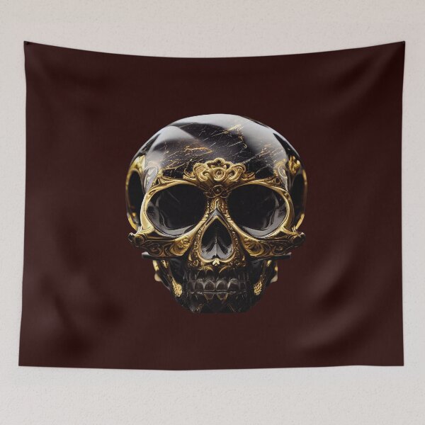 Item preview, Black and gold skull designed and sold by Dusanel.