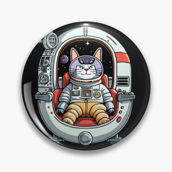 Item preview, Time Traveling Astro Astronaut Space Anime Cat designed and sold by TheWildFlix.