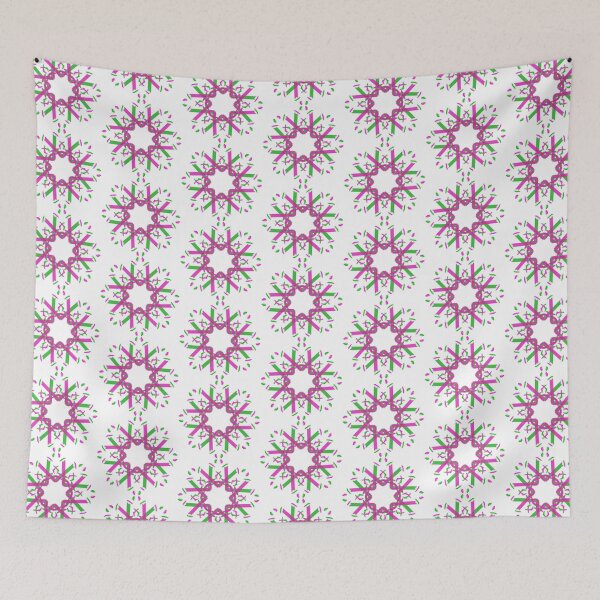 Item preview, Green and pink star, abstract art designed and sold by Meo Design.