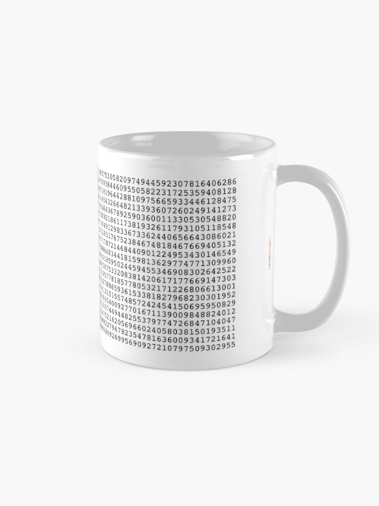 Thumbnail 5 of 6, Coffee Mug, Pi Study Mug designed and sold by ApplicVision.
