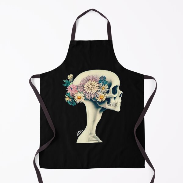 Item preview, Skull with floral crown designed and sold by extraordinar-ia.