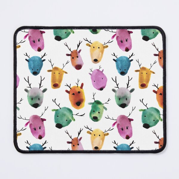 Item preview, Colorful watercolor reindeer Christmas pattern designed and sold by papierquarell.