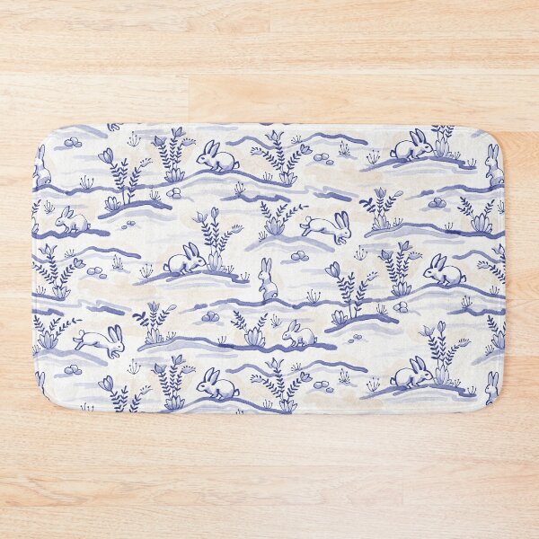 Item preview, Delft Style Rabbits in Blue and White designed and sold by vinpauld.