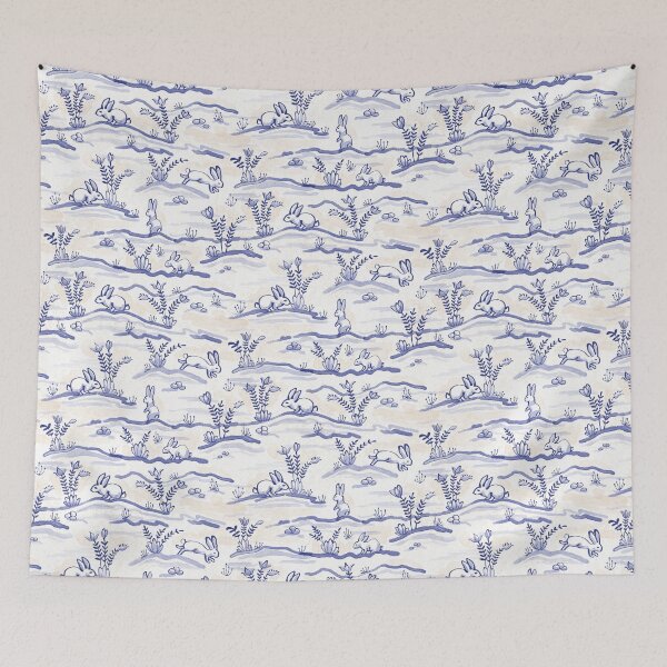 Item preview, Delft Style Rabbits in Blue and White designed and sold by vinpauld.