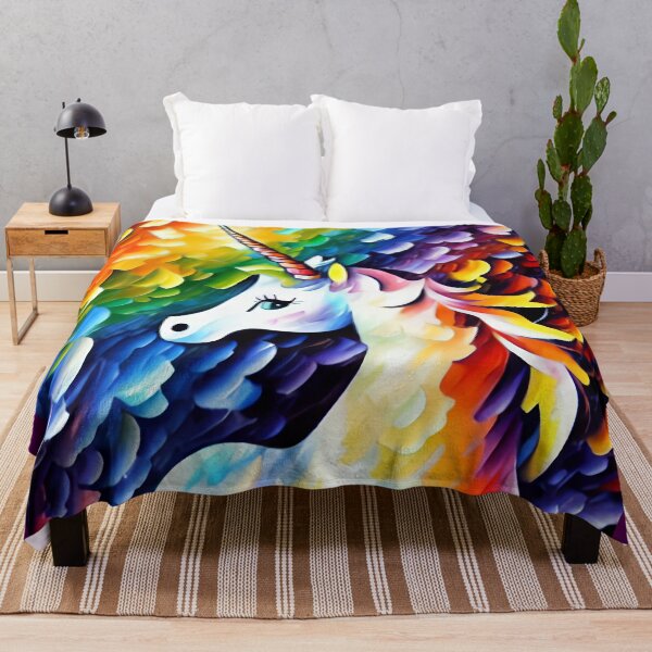 Item preview, A Unicorn with Brilliant Vivid Rainbow Colors designed and sold by No1Equestrian.