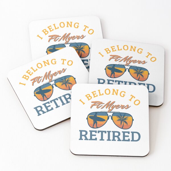 Item preview, I Belong To Ft Myers Florida Surf Souvenir Retired Senior designed and sold by DadJokeDescript.