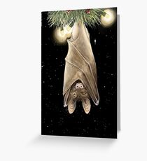 Afrikanische Weihnachten: Fledermaus Grußkarte