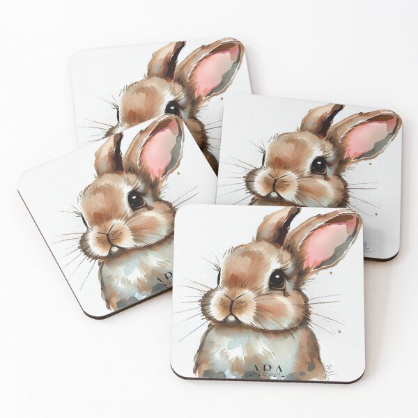 Item preview, Watercolor Rabbits designed and sold by ABArtByAlexST.