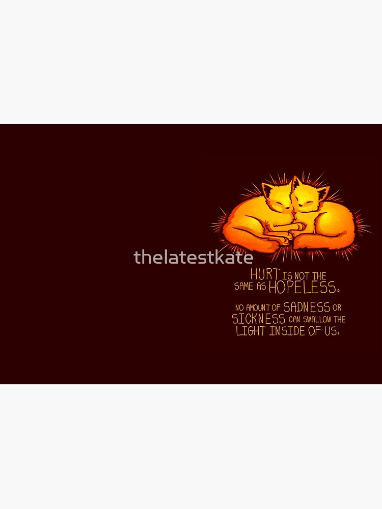 "Hurt is not the Same as Hopeless" Golden Glowing Kittens by thelatestkate