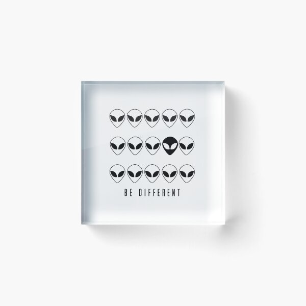 Artikelvorschau, BE DIFFERENT - ALIEN (black) entworfen und verkauft von eileendiaries.