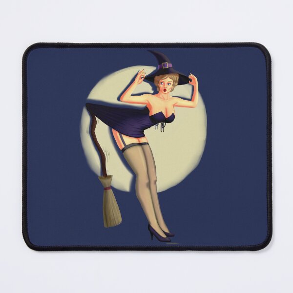 Item preview, Sexy Pin Up Girl Halloween Witch Art designed and sold by johnmgr21.