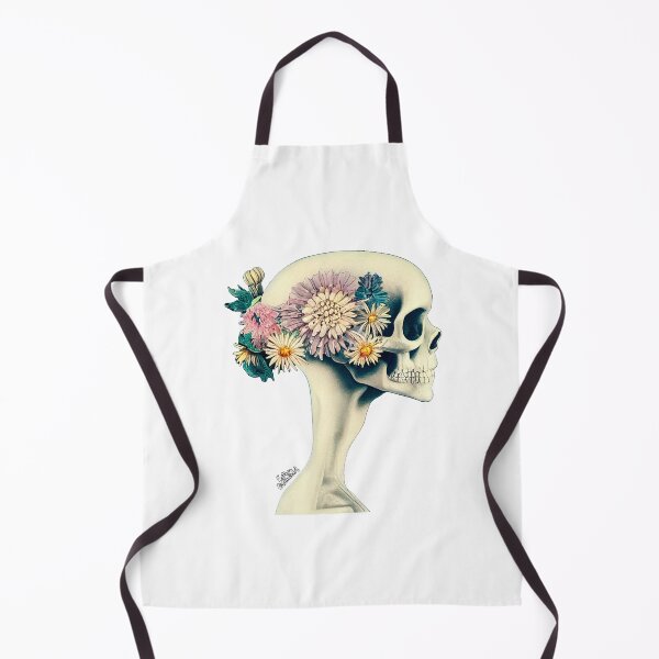 Item preview, Skull with floral crown designed and sold by extraordinar-ia.