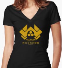 Nakatomi Women's Fitted V-Neck T-Shirt