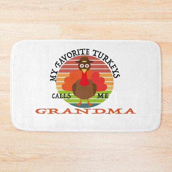 Item preview, My Favorite Turkeys Calls Me Grandma Family Thanksgiving designed and sold by GridText.