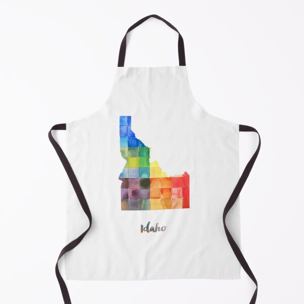 Aperçu de l'œuvre Idaho Watercolor Map Painting créée et vendue par InkistPrints.