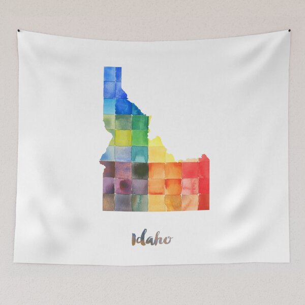 Item preview, Idaho Watercolor Map Painting designed and sold by InkistPrints.