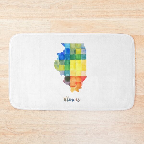 Item preview, Illinois Watercolor Map Painting designed and sold by InkistPrints.