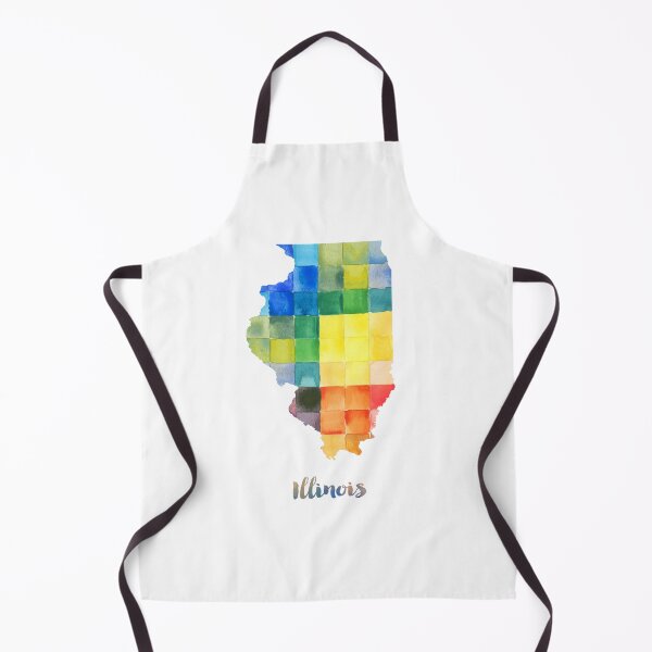 Item preview, Illinois Watercolor Map Painting designed and sold by InkistPrints.
