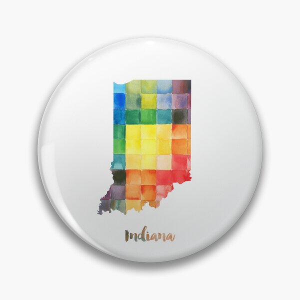 Item preview, Indiana Watercolor Map Painting designed and sold by InkistPrints.