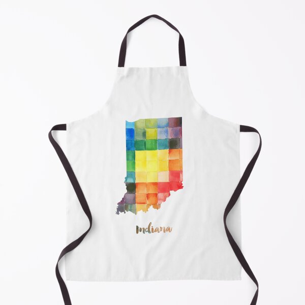 Item preview, Indiana Watercolor Map Painting designed and sold by InkistPrints.