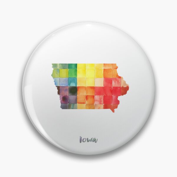 Item preview, Iowa Watercolor Map Painting designed and sold by InkistPrints.