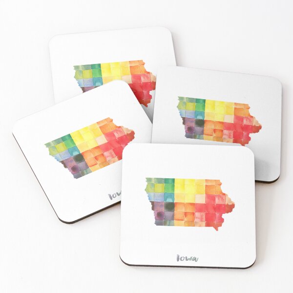Item preview, Iowa Watercolor Map Painting designed and sold by InkistPrints.