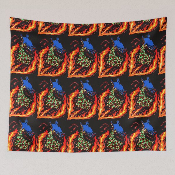 Item preview, CUTE BLUE PHOENIX RISING FROM THE ASHES designed and sold by sailorsam1805.