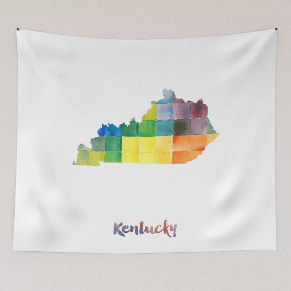 Item preview, Kentucky Watercolor Map Painting designed and sold by InkistPrints.