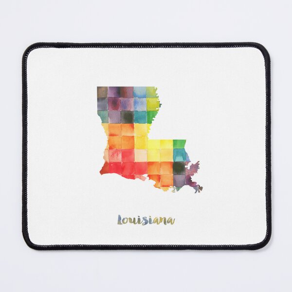 Item preview, Louisiana Watercolor Map Painting designed and sold by InkistPrints.