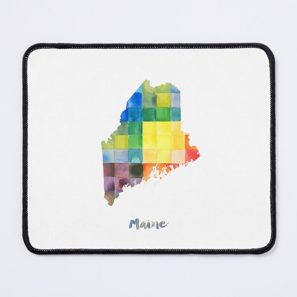 Item preview, Maine Watercolor Map Painting designed and sold by InkistPrints.