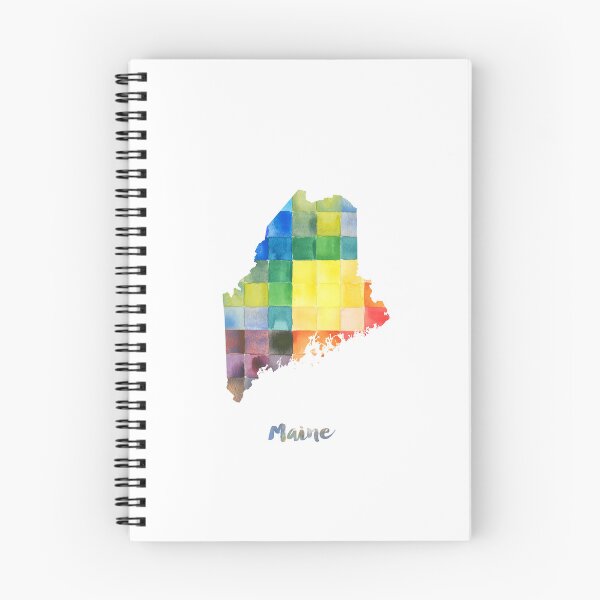 Item preview, Maine Watercolor Map Painting designed and sold by InkistPrints.
