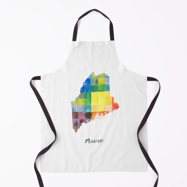 Item preview, Maine Watercolor Map Painting designed and sold by InkistPrints.