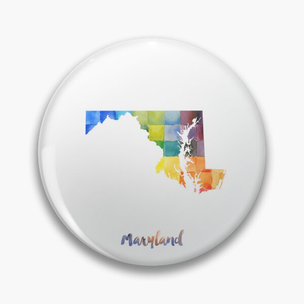 Item preview, Maryland Watercolor Map Painting designed and sold by InkistPrints.