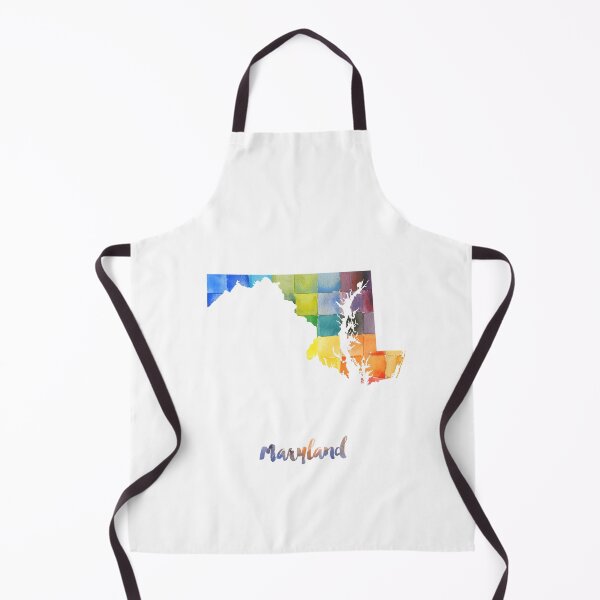 Item preview, Maryland Watercolor Map Painting designed and sold by InkistPrints.