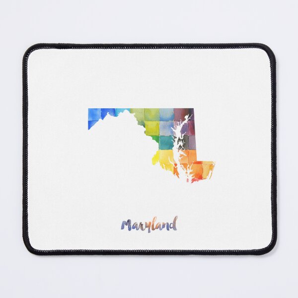 Item preview, Maryland Watercolor Map Painting designed and sold by InkistPrints.