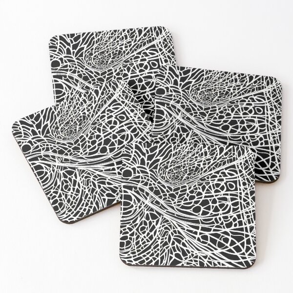 Item preview, Muvoda Dinejovi Vu - Abstract psychedelic black and white painting designed and sold by thecocotouchart.