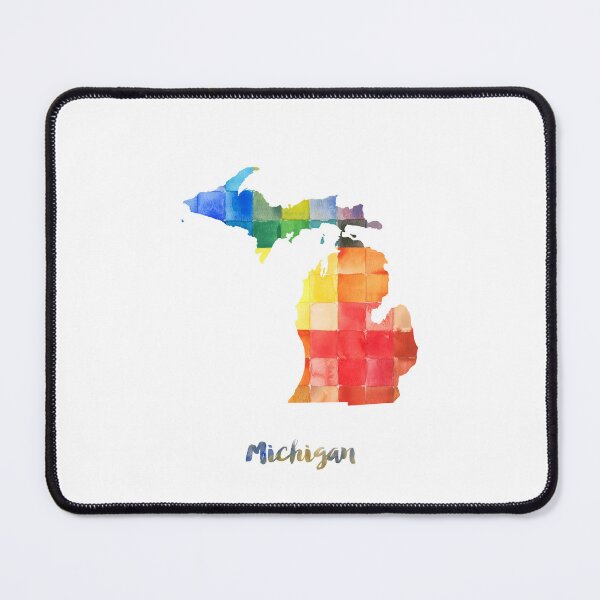 Item preview, Michigan Watercolor Map Painting designed and sold by InkistPrints.