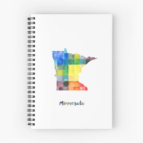 Item preview, Minnesota Watercolor Map Painting designed and sold by InkistPrints.