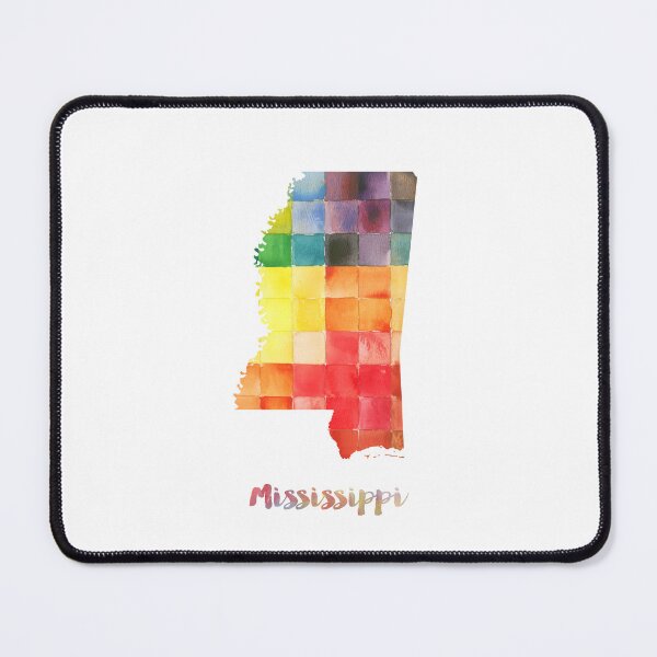 Item preview, Mississippi Watercolor Map Painting designed and sold by InkistPrints.