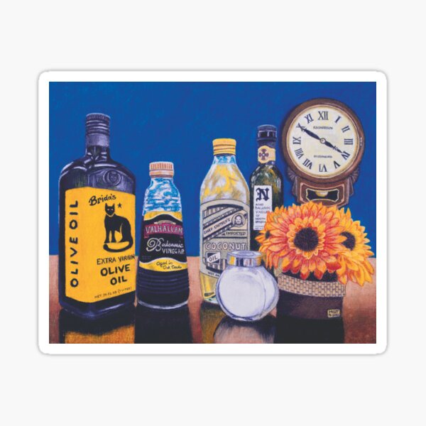 Oil and Vinegar Bottles (Original Version) Sticker