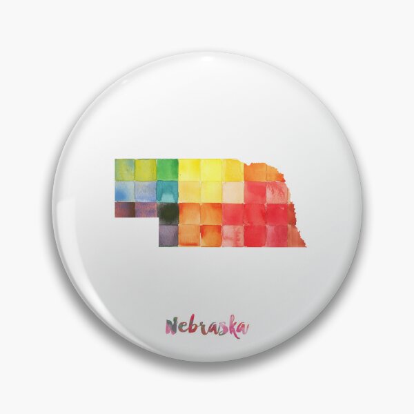 Item preview, Nebraska Watercolor Map Painting designed and sold by InkistPrints.