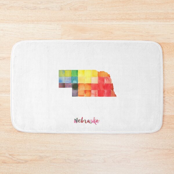 Item preview, Nebraska Watercolor Map Painting designed and sold by InkistPrints.