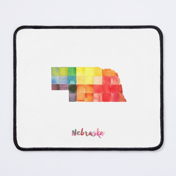 Item preview, Nebraska Watercolor Map Painting designed and sold by InkistPrints.
