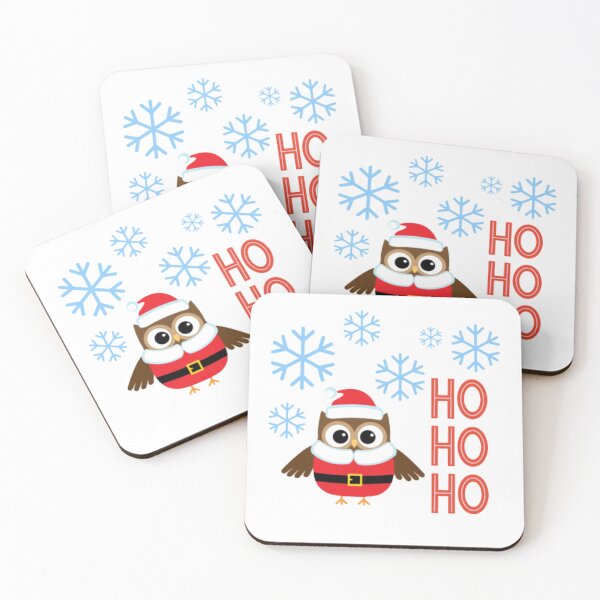 Item preview, Owl dressed as Santa Claus - Ho Ho Ho - Christmas - Merry Christmas designed and sold by MoshisooPrint.