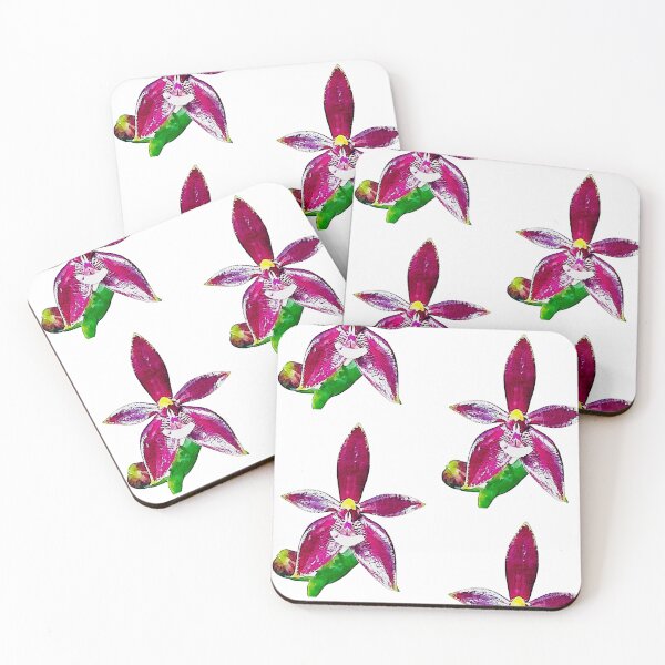 Item preview, Phalaenopsis cornu-cervi RED orchid watercolor designed and sold by Floral-Art.