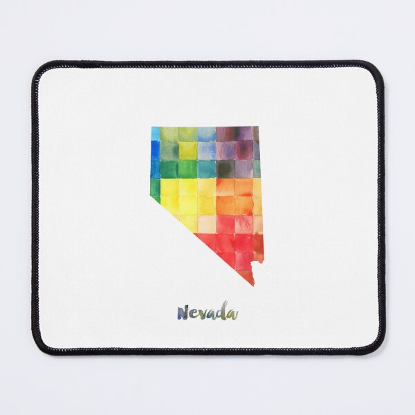 Item preview, Nevada Watercolor Map Painting designed and sold by InkistPrints.