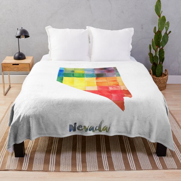 Item preview, Nevada Watercolor Map Painting designed and sold by InkistPrints.