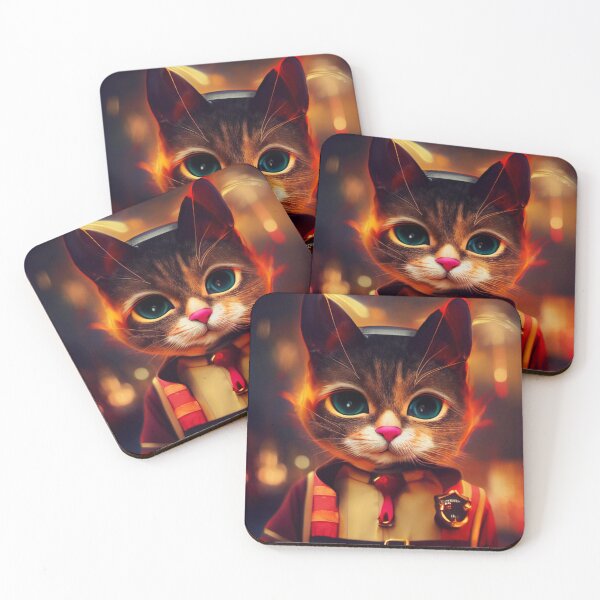 Item preview, Cute Cat Fireman designed and sold by Chris Mpasirogloy.