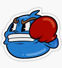 Cuphead T Shirt BLUE FIRST BOSS Sticker