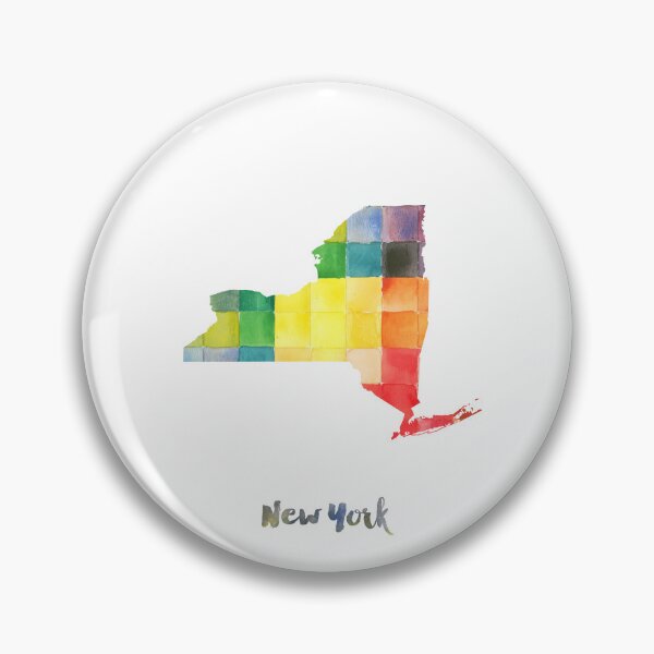 Aperçu de l'œuvre New York Watercolor Map Painting créée et vendue par InkistPrints.